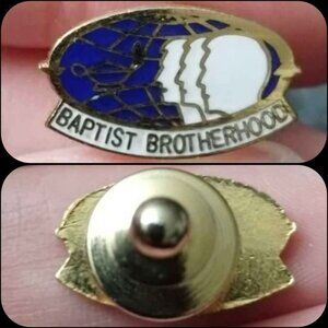 BROOCH ENAMEL PIN LAPEL baptist brotherhood vtg